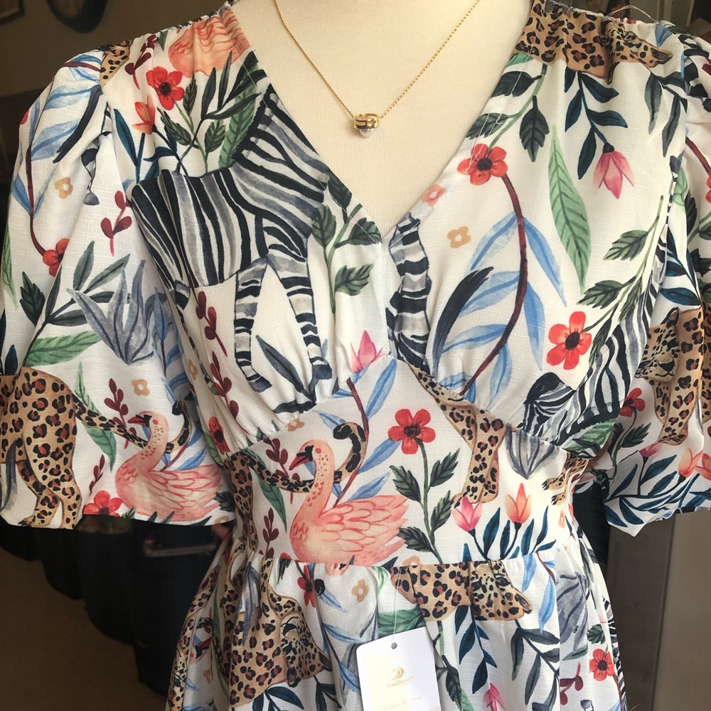 Safari Print Maxi Dress